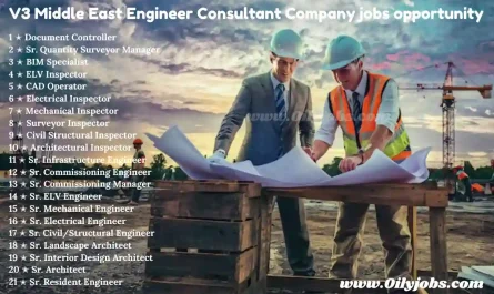 V3 Middle East Engineer Consultant Company jobs opportunities