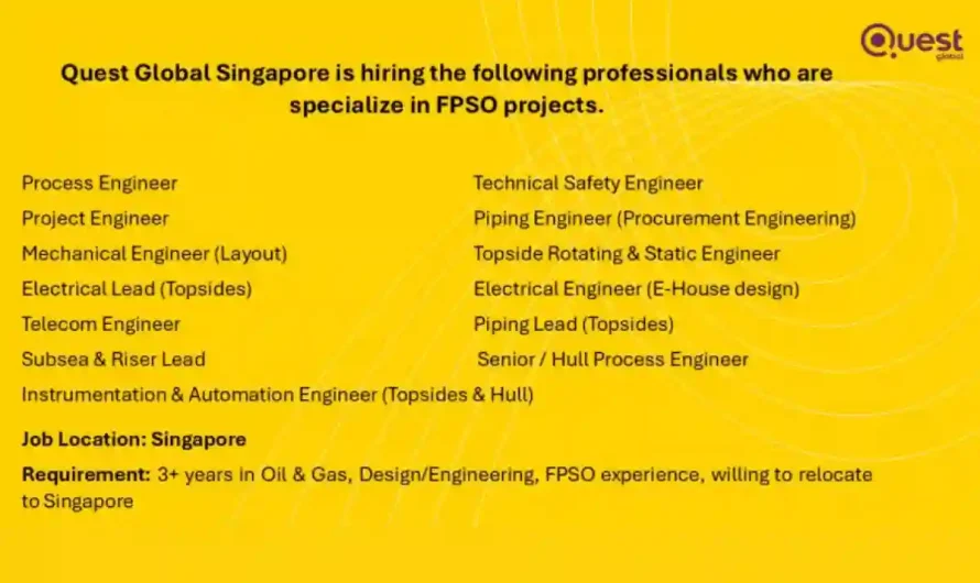 Oil & Gas FPSO projects Jobs in Singapore