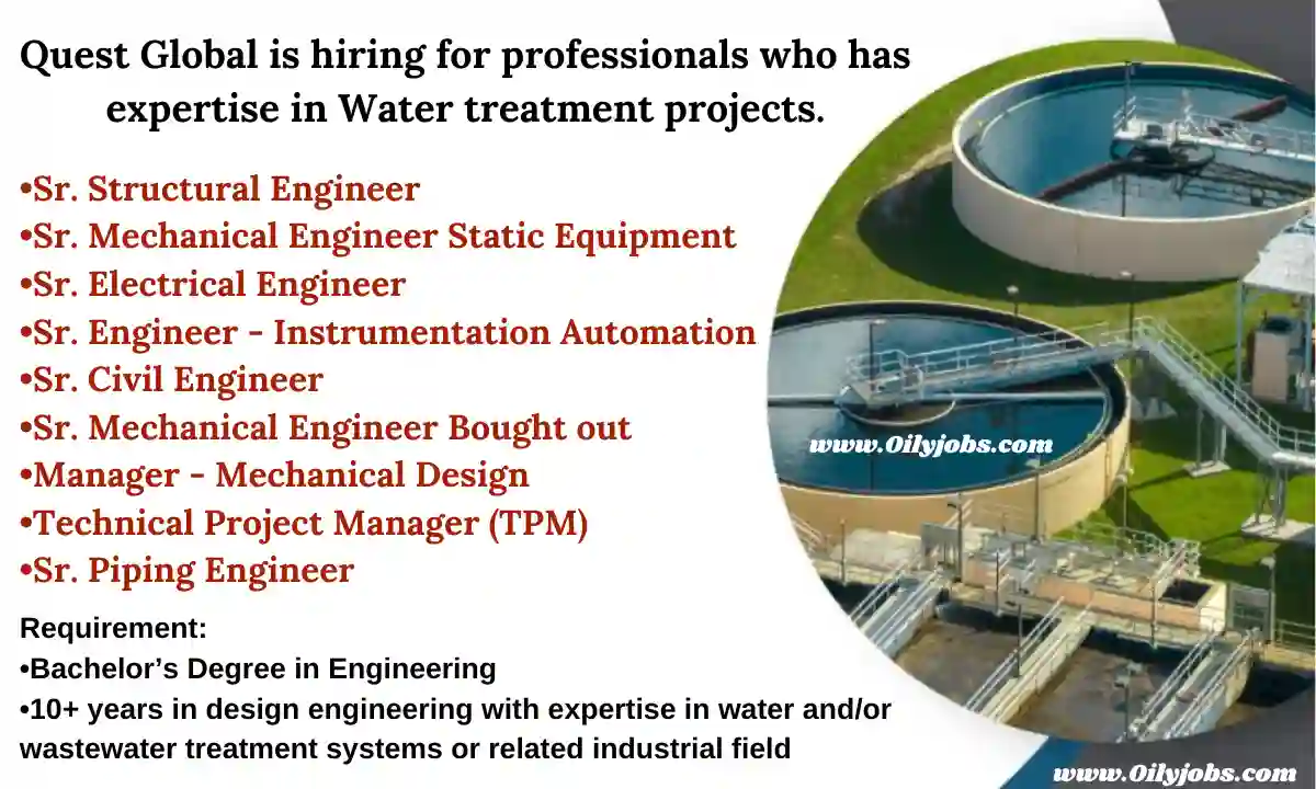 Water treatment projects professionals Jobs