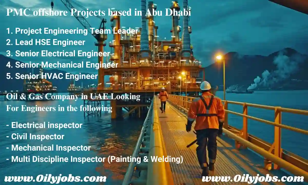 Oil & Gas PMC offshore Projects Jobs Abu Dhabi UAE