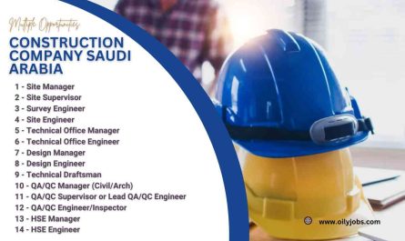 Hiring For Construction Company in KSA